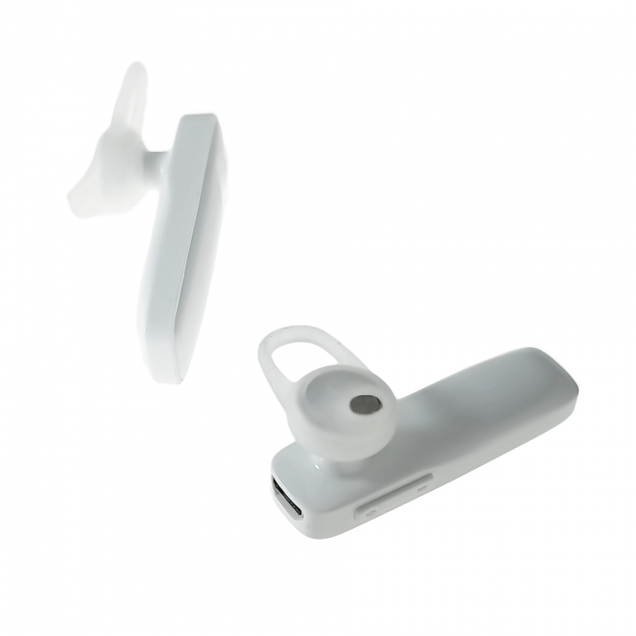 Casca wireless In-Ear, Bluetooth, HQH-WH, cu cablu alimentare, tehnologie Multipoint, alba [4]