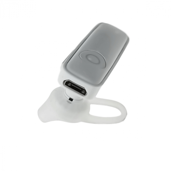 Casca wireless In-Ear, Bluetooth, HQH-WH, cu cablu alimentare, tehnologie Multipoint, alba [3]