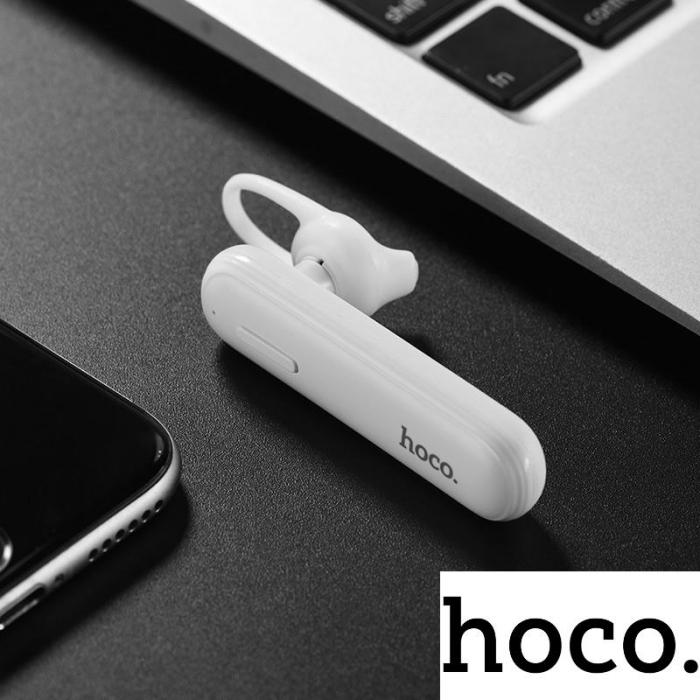 Casca wireless in-ear, cu microfon, Hoco Free Sound E36, Bluetooth v.4.2, baterie 70 mAh, alba [6]