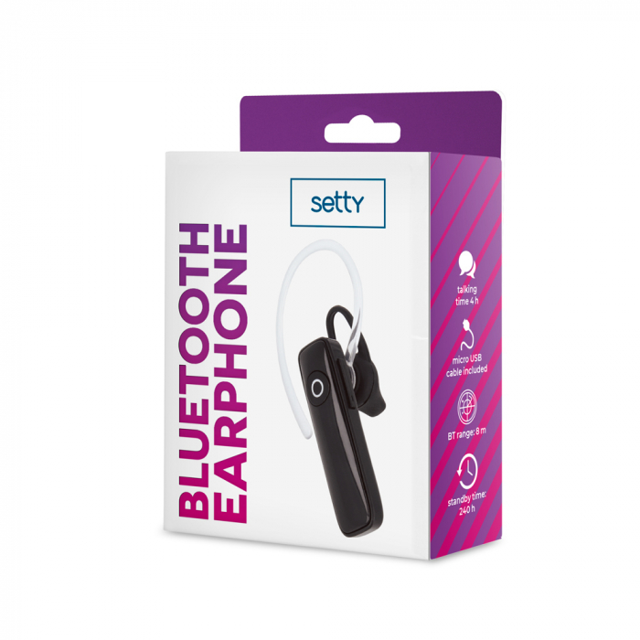 Casca wireless in-ear, Setty 82143, Bluetooth v.4.0, cu microfon, neagra [5]
