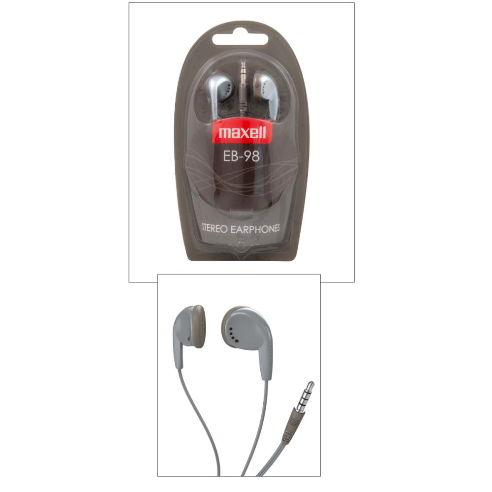 Casti audio semi-in-ear, Maxell Sound To The Max EB-98, cu jack 3.5mm, pentru utilizare zilnica, design discret si versatil, gri [2]