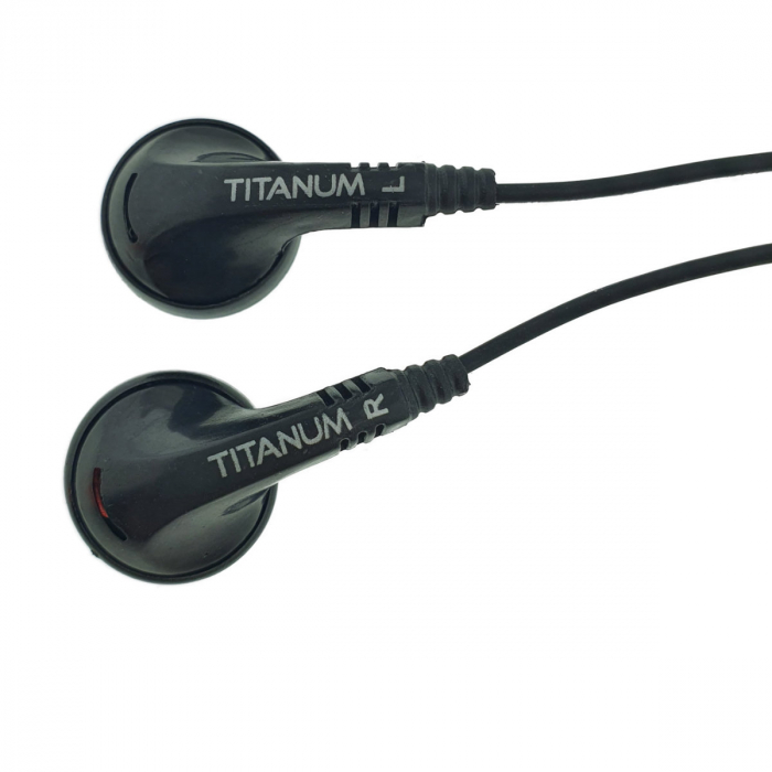 Casti audio stereo, in-ear, Titanum 91907, conector jack 3.5mm, cablu 115 cm, negre [4]
