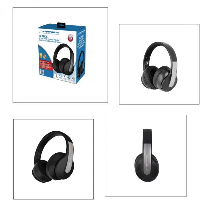 Casti Bluetooth v.5.3, Esperanza Silence, cu microfon, ANC, 96002, negre [5]