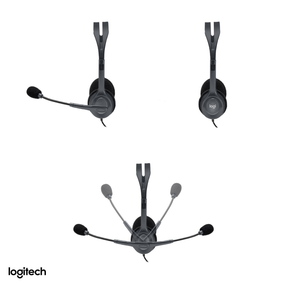Casti cu fir Logitech H111 Stereo, jack 3,5 mm unic, microfon rotativ 180 de grade, certificate Works With Chromebook, negru, 981-000593 [4]