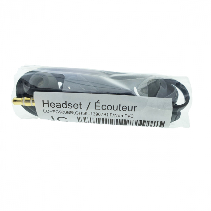 Casti cu microfon, compatibile cu Samsung, EO-EG900BB G900F GALAXY S5, control pe fir, cablu 110 cm, conector jack 3.5mm, negre [6]
