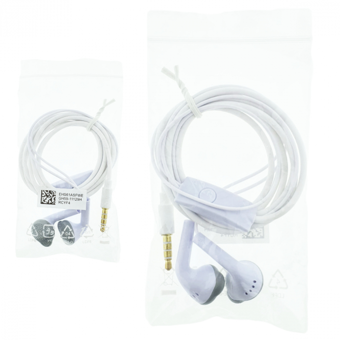 Casti cu microfon In-Ear, Core EHS61ASFWE, control pe fir, cablu 120 cm, conector jack 3.5mm, albe [4]