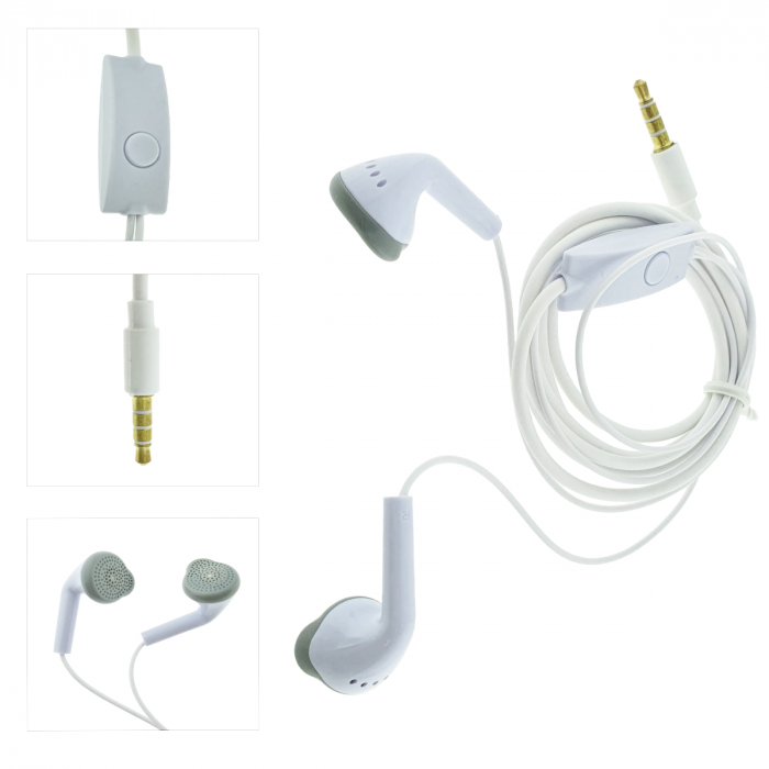Casti cu microfon In-Ear, Core EHS61ASFWE, control pe fir, cablu 120 cm, conector jack 3.5mm, albe [2]
