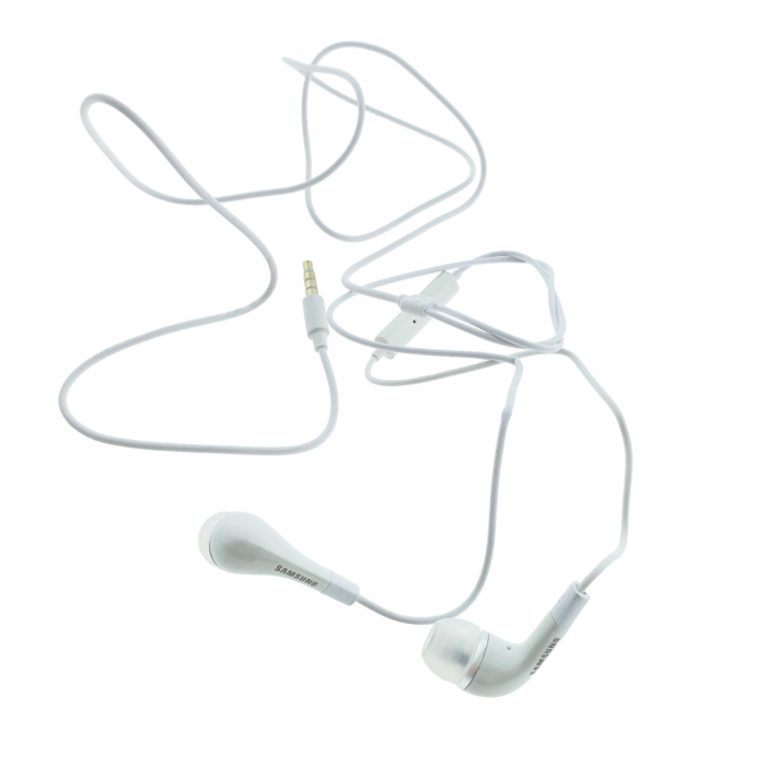 Casti cu microfon, pentru Samsung EHS64AVFWE i9300 GALAXY S3, control pe fir, cablu 110 cm, conector jack 3.5mm, albe [1]