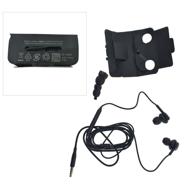 Casti cu microfon, S10, EO-IG955, control pe fir, cablu 120 cm, conector jack 3.5mm, negre [4]