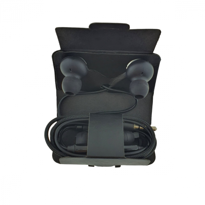 Casti cu microfon, S10, EO-IG955, control pe fir, cablu 120 cm, conector jack 3.5mm, negre [3]