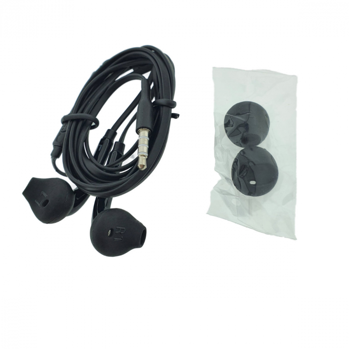 Casti cu microfon, pentru Samsung SAMSUNG EO-EG920BB G920 / 925 GALAXY S6, control pe fir, cablu 115 cm, conector jack 3.5mm, negre [3]