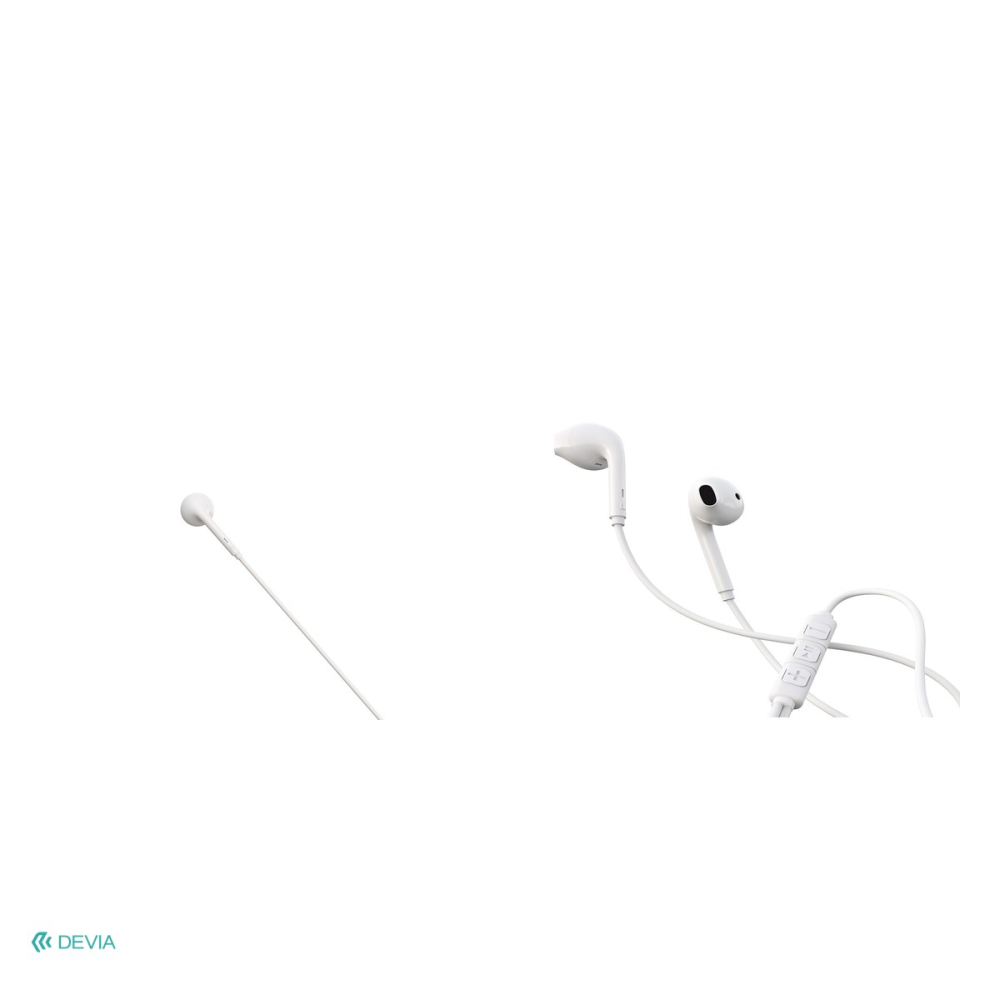 Casti Devia cu fir Kintone A3 jack 3,5 mm, USB-C, cablu 1.2m, Alb [5]