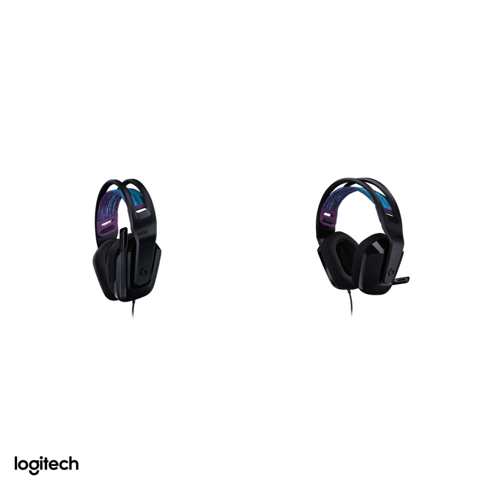 Casti gaming cu fir Logitech G335, jack 3,5 mm, difuzoare de 40 mm, microfon flip-to-mute, 240 g, certificate Discord, negru, 981-000978 [4]
