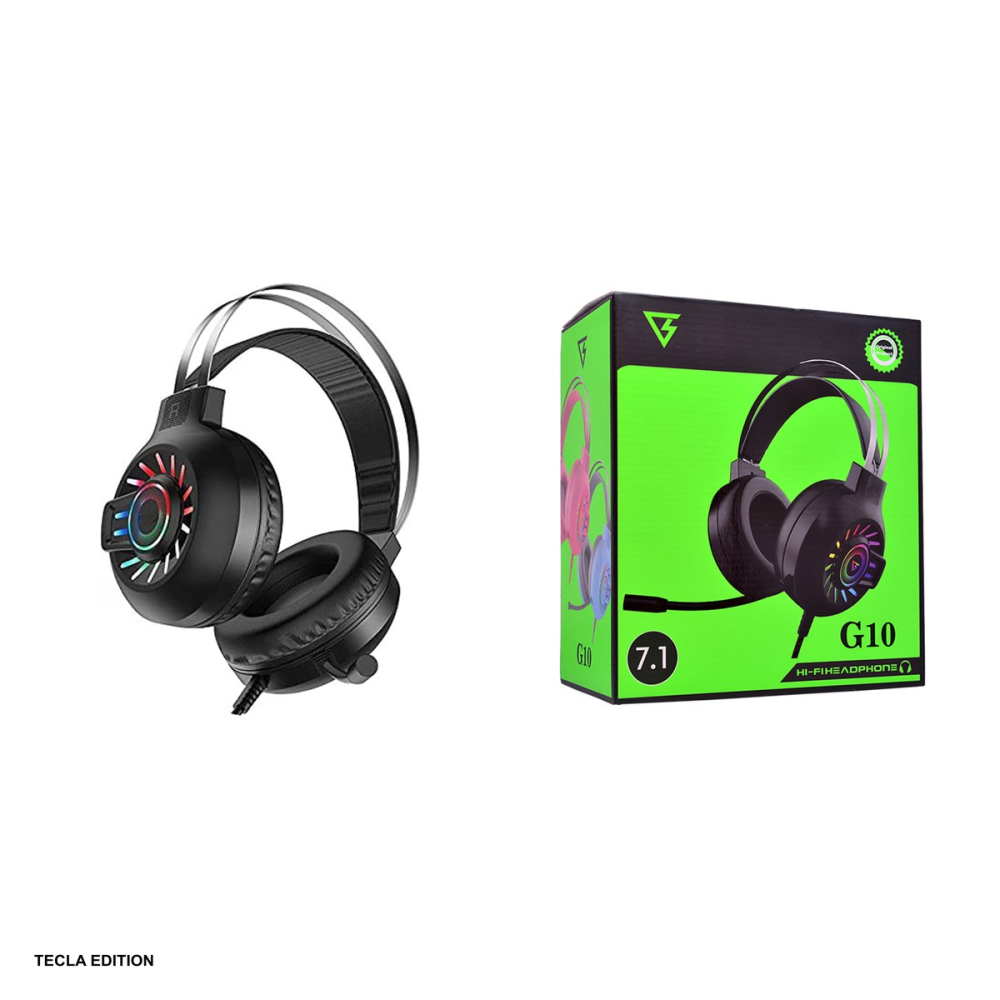 Casti gaming cu microfon G10, iluminare RGB, sunet surround 7.1 [4]