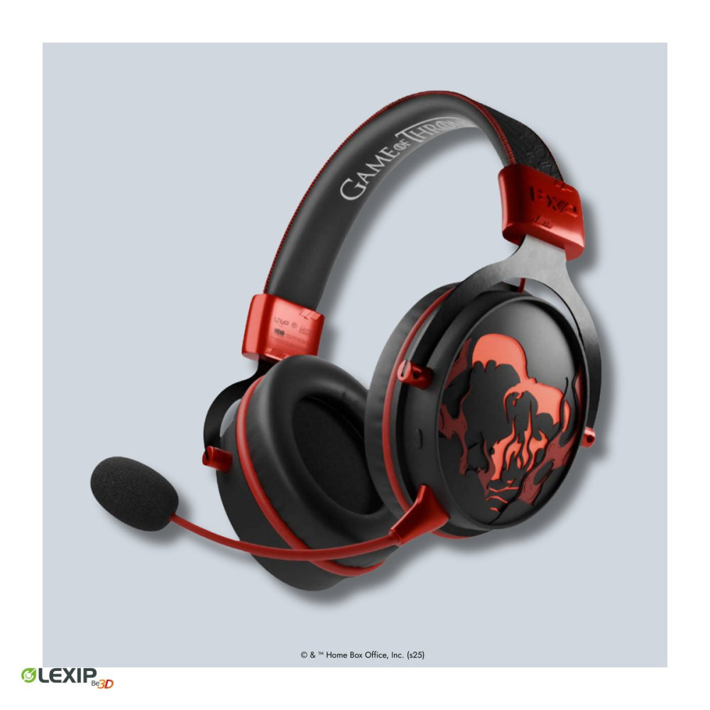Casti gaming wireless Lexip Game of Thrones Targaryen, 2.4 GHz, Bluetooth si jack 3,5 mm, difuzoare 50 mm, microfon detasabil, autonomie 28 h, LED rosu, TSXLXHS0004 [5]