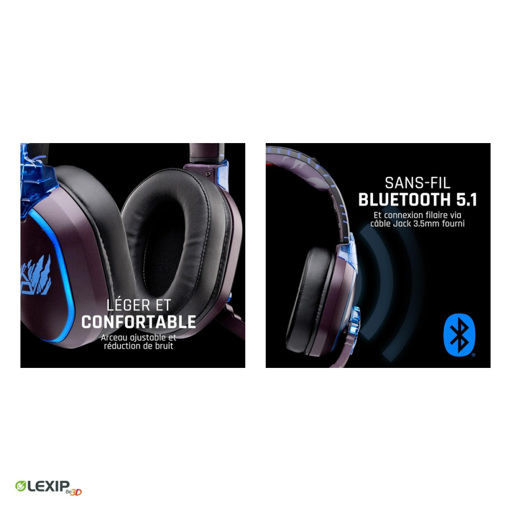 Casti gaming wireless Lexip x Tsume Madara Destruction, licenta Naruto Shippuden, Bluetooth 5.1 si jack 3,5 mm, microfon detasabil, serie limitata, TSXLXHS0003 [5]