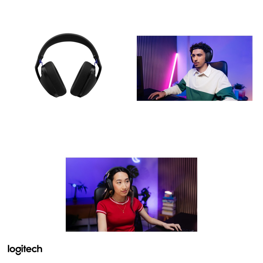 Casti gaming wireless Logitech G321 LIGHTSPEED si Bluetooth 5.2, peste 20 h autonomie, difuzoare de 40 mm, microfon flip-to-mute, 210 g, negru, 981-001563 [5]