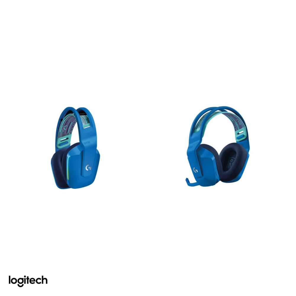 Casti gaming wireless Logitech G733 LIGHTSPEED RGB, LIGHTSYNC, pana la 29 h autonomie, microfon detasabil BLUE VO!CE, DTS Headphone:X 2.0, albastru, 981-000943 [4]