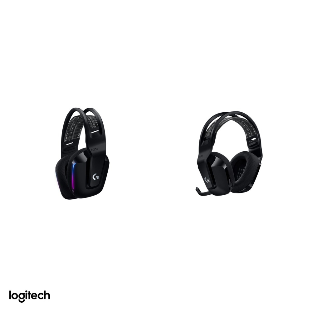 Casti gaming wireless Logitech G733 LIGHTSPEED RGB, LIGHTSYNC, pana la 29 h autonomie, microfon detasabil BLUE VO!CE, DTS Headphone:X 2.0, negru, 981-000864 [4]