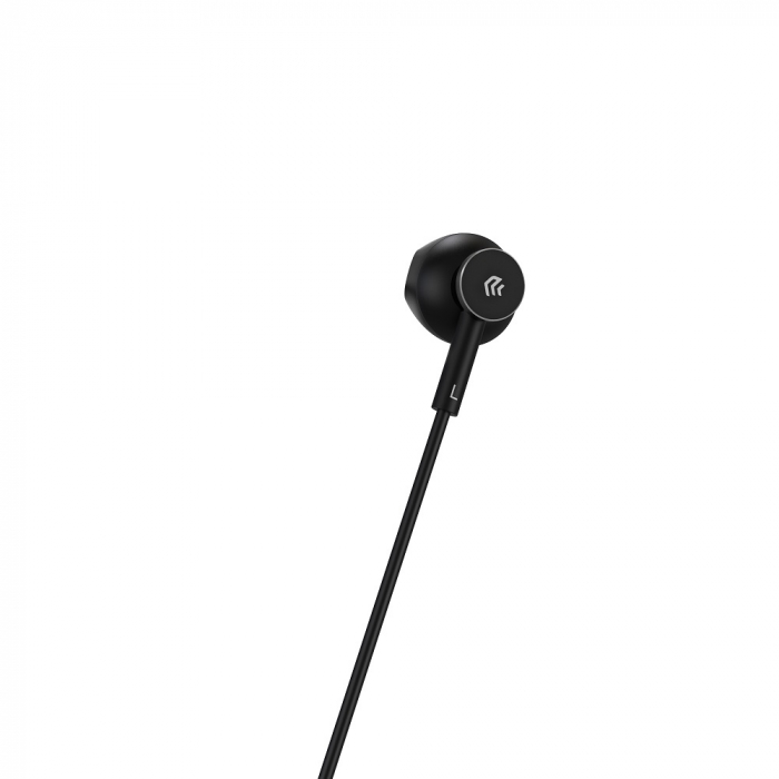 Casti in-ear cu microfon, cablu 120cm si conector USB Tip C, Smart M2 Digital Metal, control pe fir, decodare digitala, pentru smartphone, negre [3]