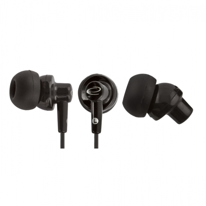 Casti in-ear cu microfon, Esperanza HI-FI Sound EH124, conector tip Jack 3.5 mm, control pe fir, lungime cablu 120 cm, negre [2]