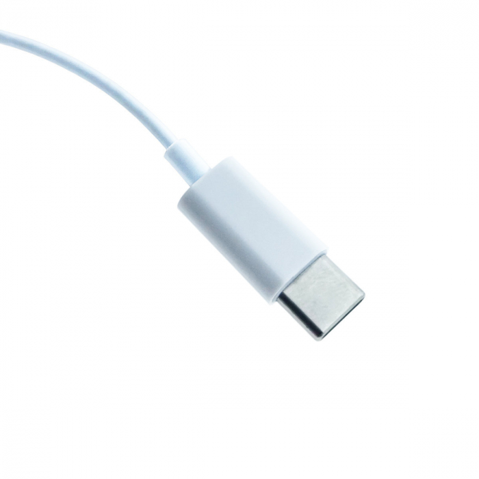 Casti in-ear cu microfon, Fiesta FISEMW10, conector USB Tip C, control pe fir, lungime cablu 120 cm, albe [4]