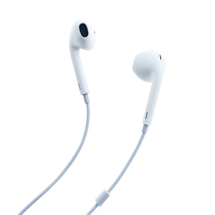 Casti in-ear cu microfon, Fiesta FISEMW10, conector USB Tip C, control pe fir, lungime cablu 120 cm, albe [3]