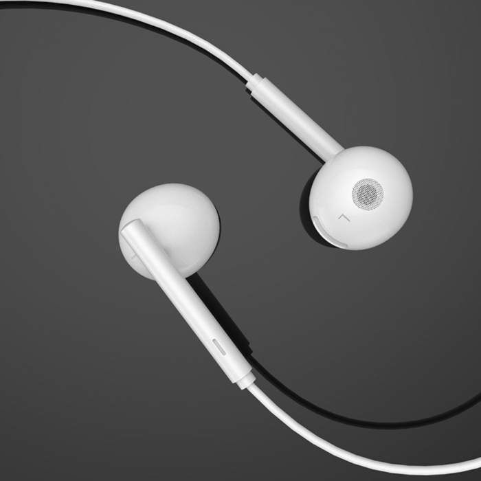 Casti in-ear cu microfon, HOCO L10, pentru smartphone, conector USB Tip C, control pe fir, cablu 115 cm, Alb [5]