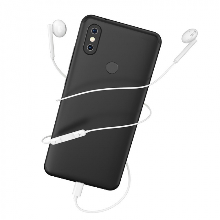 Casti in-ear cu microfon, HOCO L10, pentru smartphone, conector USB Tip C, control pe fir, cablu 115 cm, Alb [9]