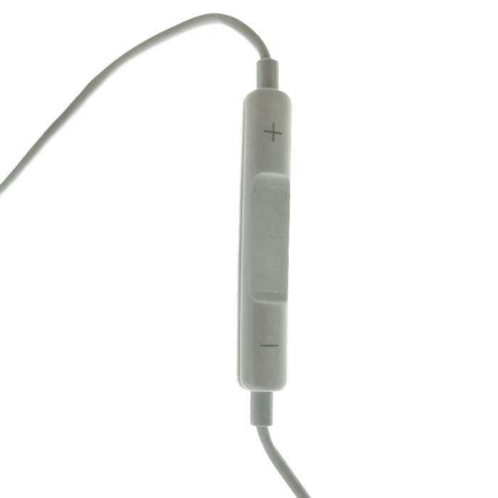 Casti in-ear , cu microfon, pentru telefon, hands-free, control volum pe fir, conector stereo jack 3.5mm, cablu 95cm, albe [4]