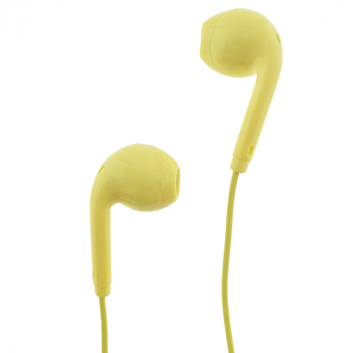 Casti in-ear cu microfon, U19-Y, conector jack 3.5mm, control pe fir, lungime cablu 100 cm, galbene [3]