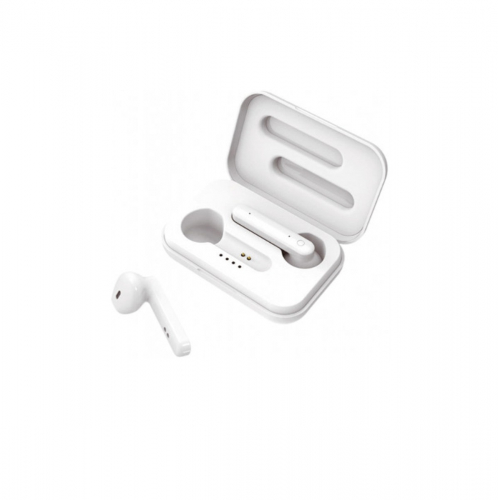 Casti In-Ear wireless, Platinet PM1040 Aura, Bluetooth v.5.0, cu statie de incarcare, albe [2]