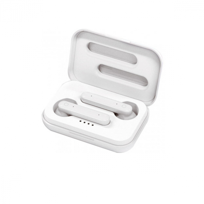 Casti In-Ear wireless, Platinet PM1040 Aura, Bluetooth v.5.0, cu statie de incarcare, albe [3]