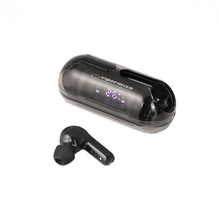 Casti In-Ear wireless TWS, Esperanza Daphnis, Bluetooth v.5.3, cu statie de incarcare, 96000, negre [3]