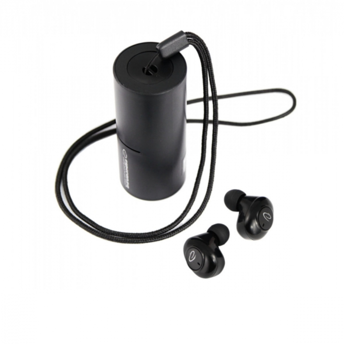Casti In-Ear wireless TWS, Esperanza Laurel 95830, Bluetooth v.5.0, cu statie de incarcare si snur, negre [6]