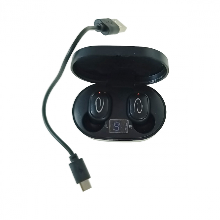 Casti In-Ear wireless TWS, Esperanza Tucana 95828, Bluetooth v.5.0, cu statie de incarcare, negre [6]
