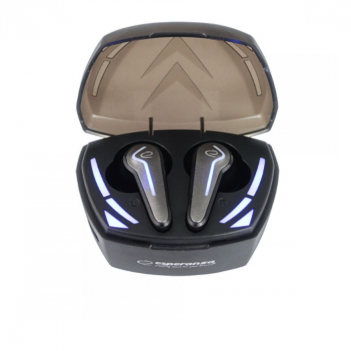 Casti In-Ear wireless TWS, Esperanza Xenon 95840, Bluetooth v.5.0, cu statie de incarcare, negre [6]