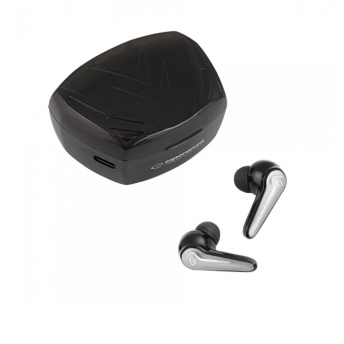 Casti In-Ear wireless TWS, Esperanza Xenon 95840, Bluetooth v.5.0, cu statie de incarcare, negre [4]