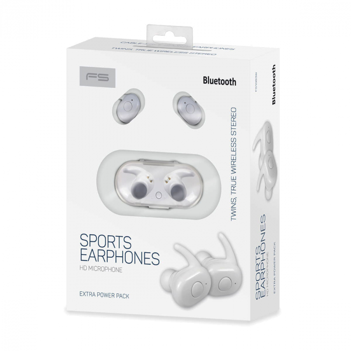 Casti In-Ear wireless TWS, Freestyle 45144, Bluetooth v.5.0, cu statie de incarcare, albe [5]