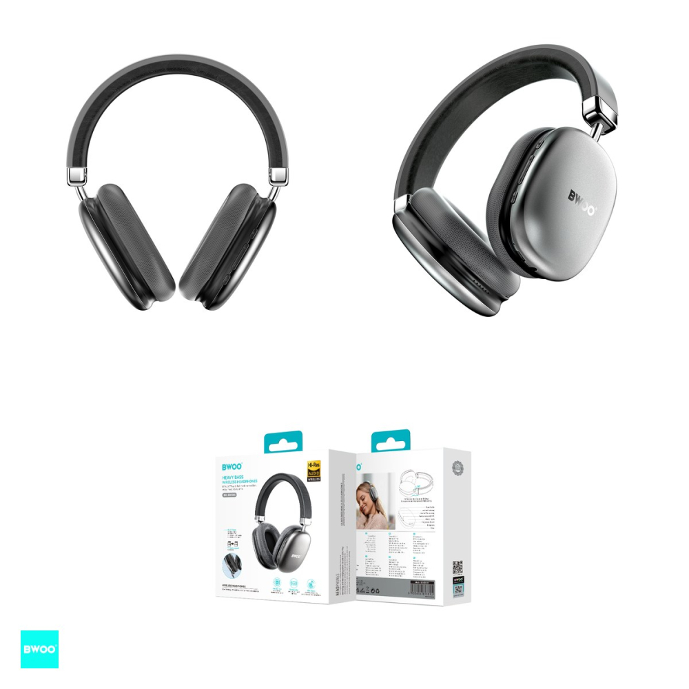 Casti over-ear BWOO BW-585, Bluetooth, gri [4]