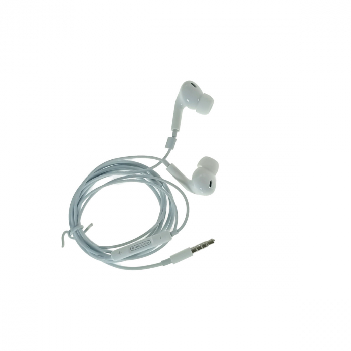 Casti stereo in-ear cu microfon, Jellico EP3A, conector Tip Jack 3.5 mm tata, control pe fir, lungime cablu 120 cm, albe [2]
