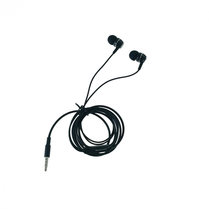 Casti stereo in-ear cu microfon, Sport Earplugs Jellico CT-21, conector Tip Jack 3.5 mm tata, control pe fir, lungime cablu 120 cm, negre [2]