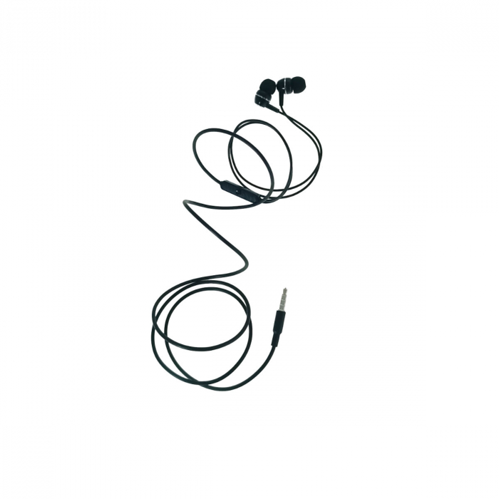 Casti stereo in-ear cu microfon, Sport Earplugs Jellico CT-21, conector Tip Jack 3.5 mm tata, control pe fir, lungime cablu 120 cm, negre [5]