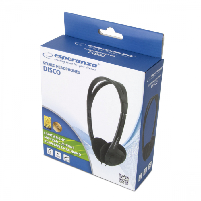 Casti audio cu control volum, Esperanza, EH119, Disco, stereo, 2,5m [5]