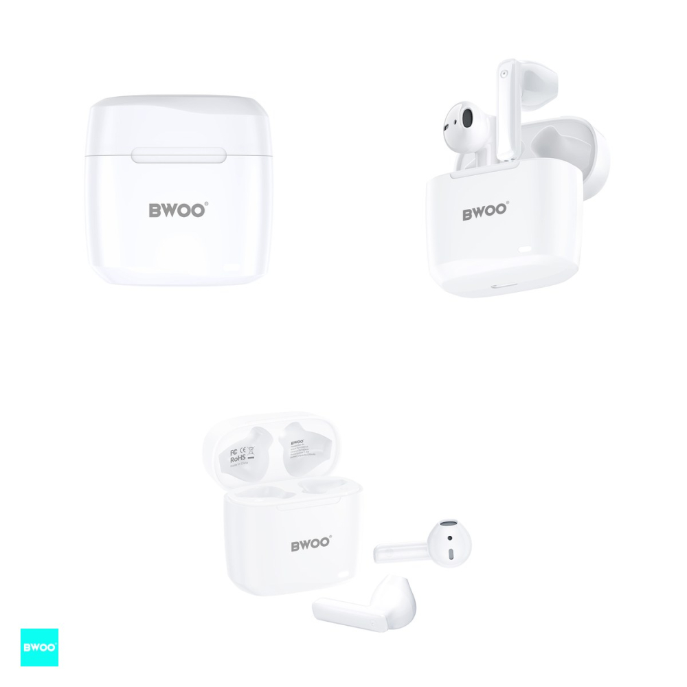 Casti true wireless BWOO BW94, Bluetooth, albe [4]