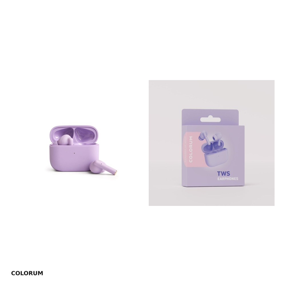 Casti true wireless Colorum CTWS-09, Bluetooth, cu microfon, mov [4]