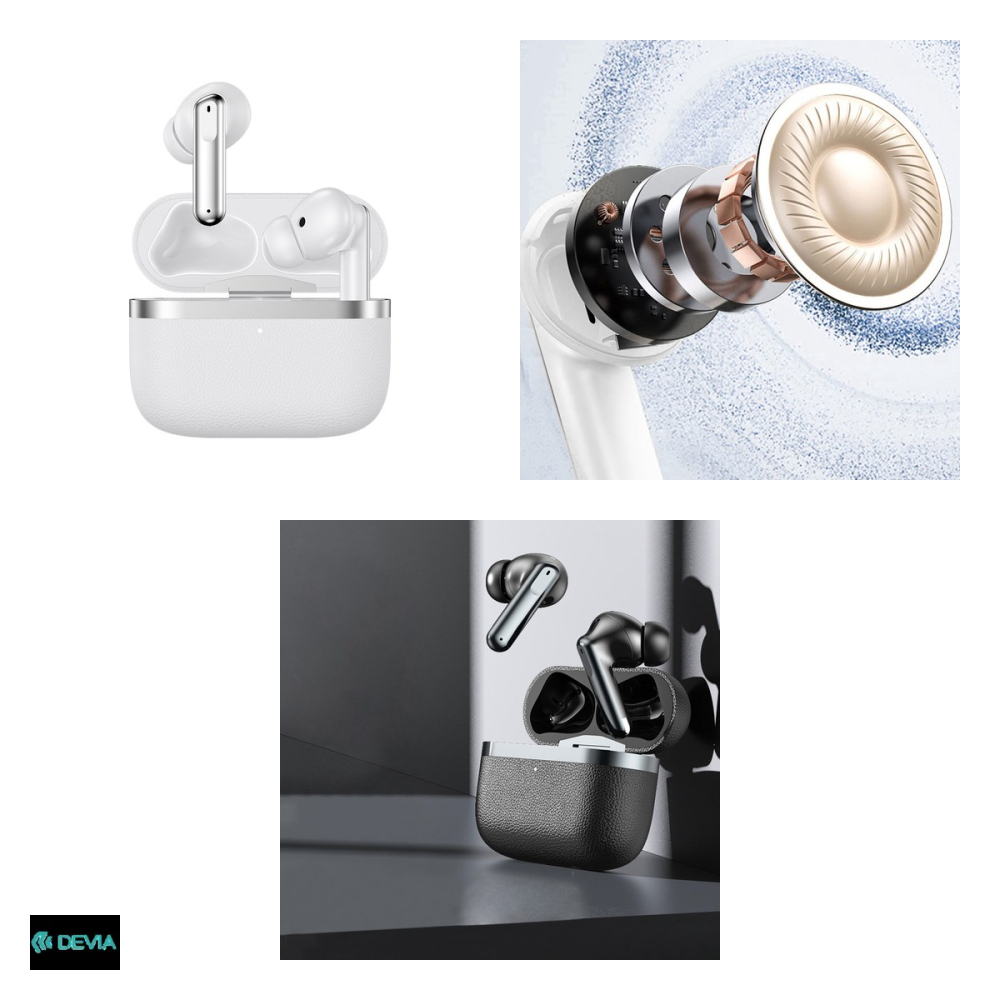 Casti true wireless Devia TWS Ultra1, Bluetooth, cu ANC, negre [4]
