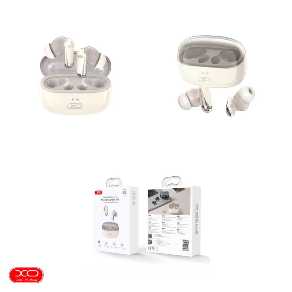 Casti true wireless XO G42, Bluetooth, cu ANC, cu microfon, bej [4]