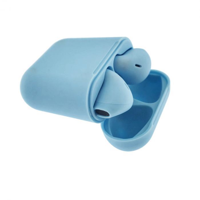 Casti wireless Bluetooth v.5.0, inPods 12 Simple, Touch Control, carcasa de incarcare, albastre [1]