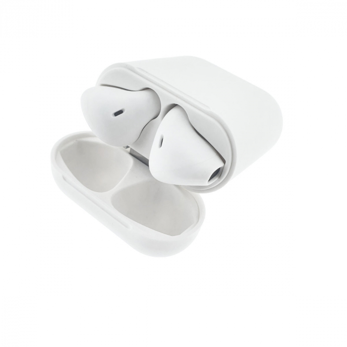 Casti wireless Bluetooth v.5.0, inPods 12 Simple, Touch Control, carcasa de incarcare, albe [1]